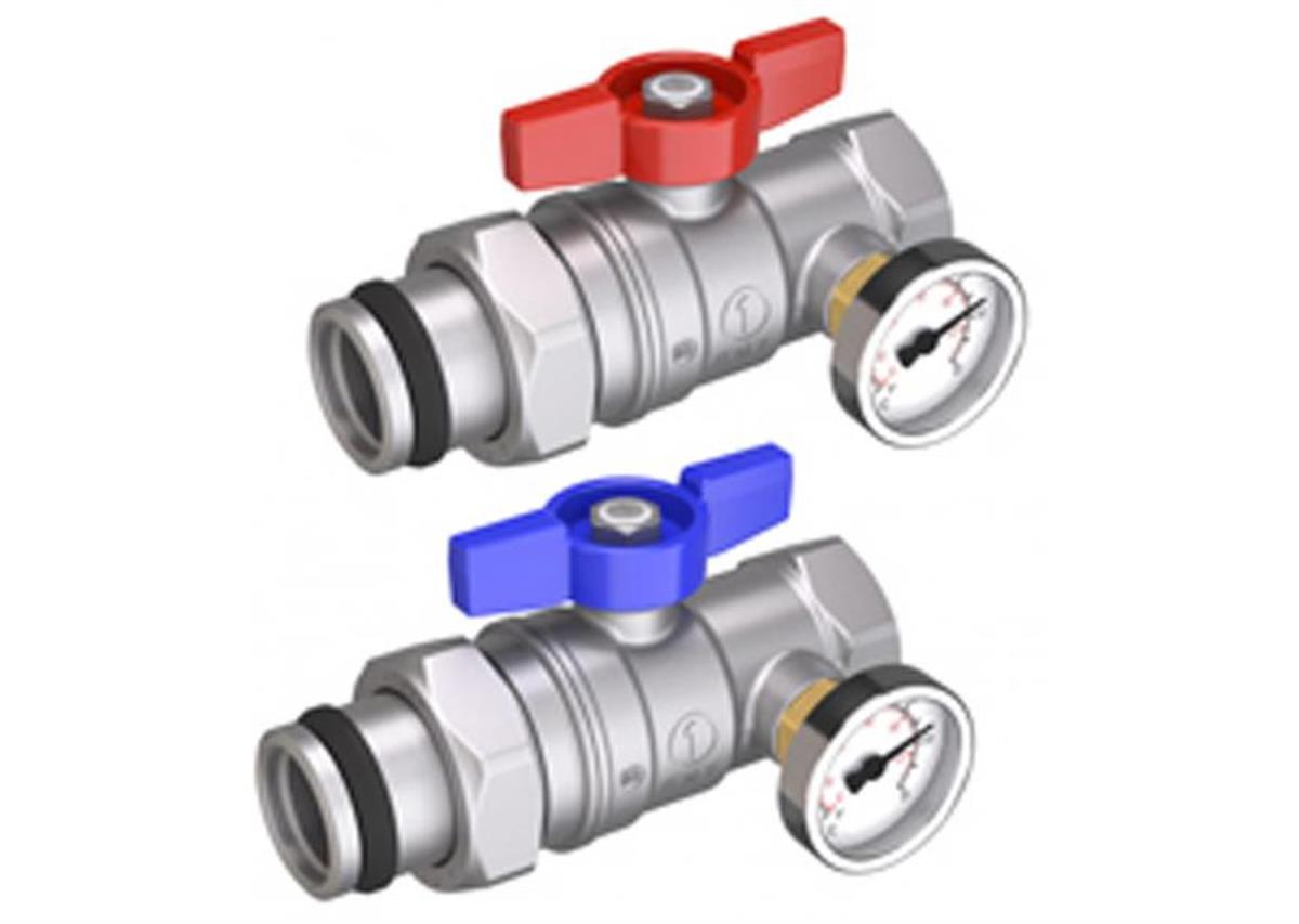 GACMN 2 Bolkranen inox verdeler met thermometer (3/26)